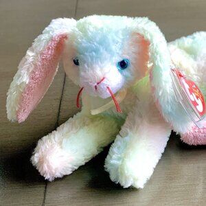 2001 4511 Cottonball Pastel Tie-Dye Bunny Rabbit Vintage Ty Beanie Baby MWMT